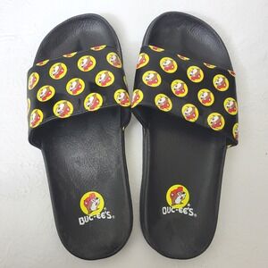 Buc-ee's Logo Pool Side Slide Sandals Black EU 40 ≈ US Women's 10 Men's 9
